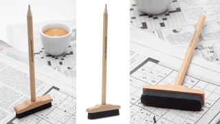 This Adorable Pencil Broom Lets You Sweep Mistakes Under the Rug
